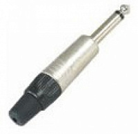 PROAUDIO SR-2 Разъём TRS, джек моно ("папа"), цвет корпуса чёрный, контакт никель, резиновое основание