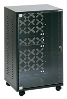 EuroMet EU/R-26LPA 01241 Рэковый шкаф с дверью из оргстекла и задней стенкой, 26U, глубина 500 мм, сталь черного цвета