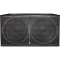 TOPPRO KS218ASUB  Активный сабвуфер, 2x18" динамика, 35 Гц ~ 120 Гц -6 дБ , 4000/8000 Вт, 133 дБ,  2хXLR3, 535 x 518 x 1000 мм, 46.6 кг. Корпус фанера