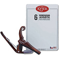 KYSER KG6RWA каподастр для акустической гитары, цвет темный палисандр