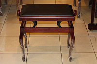 Hidrau BG200 Mahogany Gloss 3 (L25) банкетка, полированное красное дерево, бежевая кожа