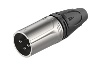 ROXTONE RX3M-NS Разъем XLR кабельный, "папа", 3-контактный, цвет серебро, HQ