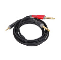Klotz AY5-0100  аудиокабель, мини Jack 3.5 мм стерео - 2 х Jack 6.3 мм моно, длина 1 метр