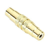 Adam Hall 7630  переходник mono RCA(F) - mono RCA(F), позолоченный