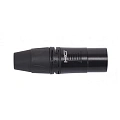 PROEL DHMX3PBK  Разъем XLR3-"папа", позолоченные контакты, для кабеля диаметром 3-7 мм, цвет черный