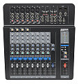 SAMSON MixPad MXP144 малошумящий микшерный пульт. Входы микрофонные 6хXLR, 4х2RCA, 3хEQ, встроенный компрессор, фейдеры 60 мм, фантомное питание 48 В, 463x457x150 мм, вес 4.8 кг