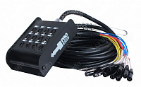 PROAUDIO MCS-0804-10ME  Мультикор со сценической коробкой: 8 входов XLR, 4 выхода XLR, кабельные разъемы: 8 вых. XLR, 2 вх. XLR, 2 вх. TRS, 10 метров