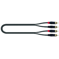 QUIK LOK JUST 4RCA 1 компонентный кабель, металлические разъёмы 2 RCA Male 2 RCA Male (тюльпаны), 1 метр