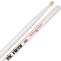 VIC FIRTH 5AW  барабанные палочки, тип 5A с деревянным наконечником, белого цвета, материал - гикори, длина 16", диаметр 0,565", серия American Classic