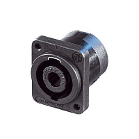 Neutrik NL4MP-3 панельный разъём Speakon female 4-контактный, квадратный фланец