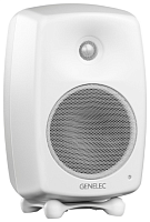 Genelec G Three BW активная 2-полосная АС. НЧ 5" 50 Вт, ВЧ 0.75" 50 Вт. Подставки. Входы: аналоговый RCA, XLR. Макс. SPL 104 дБ, 47 Гц - 25 кГц (-6 дБ). Кроссовер 3000 Гц. Размеры (ВхШхГ) 299х189х178 мм (с подставками). Вес 5.0 кг. Белая