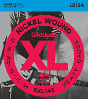 D'ADDARIO EXL145 струны для электрогитары Heavy 12-54 подходят для пониженного строя. 3-я струна без обмотки