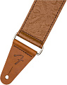 FENDER Tooled Leather Guitar Strap 2" Brown гитарный ремень, кожа, цвет коричневый