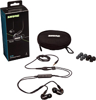 SHURE SE215-K+UNI-EFS Наушники внутриканальные (вставные) с одним драйвером, черные. Гарнитурный кабель TRRS 3.5 мм