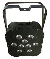 HIGHENDLED YHBL-001T-3W-9 Световой прибор PAR64, 9 x 3Вт 3-в-1 LED's, литиевый аккуммулятор на 6 часов работы