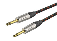 ROXTONE TGJJ300-7/5 Кабель инструментальный, цвет черно-красный, диаметр 6.5 мм, 2x6.3 mono Jack, длина 5 метров