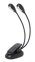 GEWA FIRE&STONE MODEL 02/02 Music Stand Lamp светильник для пюпитра, на прищепке, 2 "усика", 4 LED-лампочки