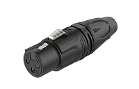 ROXTONE RX3F-BS Разъем XLR кабельный, "мама", 3-контактный, цвет черный, HQ