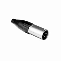 Amphenol AC3M  Разъем XLR кабельный папа, 3 контакта, штекер, штампованные контакты, цвет  никель