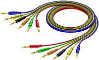 Procab REF792/0.6 Аудиокабель Jack 6.3мм (вилка-вилка), 6 цветов, 0.6 м
