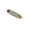 AMPHENOL ACPR-SRD  Разъем RCA, цвет серый, с красным кольцом