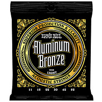 Ernie Ball 2568 струны для акустической гитары ALUMINUM BRONZE LIGHT, 11-15-22w-30-42-52