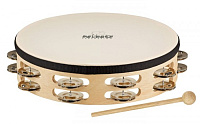 MEINL NINO26 тамбурин деревянный, 10", 2 ряда бубенцов, мембрана-пластик