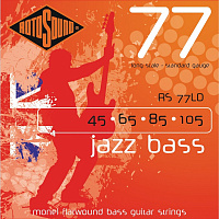 ROTOSOUND RS77LD JAZZ BASS FLATWOUND STRINGS MONEL струны для бас-гитары, монель, плоская обмотка, 45-105
