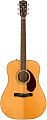 Fender PM-1E Dread Std Nat w/case OV электроакустическая гитара с кейсом, цвет натуральный