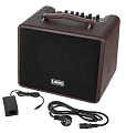 Laney A-SOLO комбоусилитель 2-канальный для акустических инструментов, 60 Вт, 8" HH, DSP, ревербератор, подавитель обратной связи, 347x258x265 мм, 6.7 кг, батареи на 24 часа работы