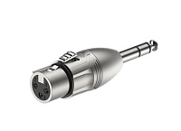 ROXTONE RA3XFJM Переходник 3P XLR Female  6.3 stereo Jack Male, металл