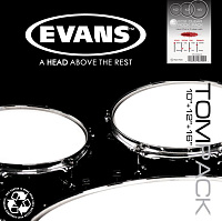 EVANS ETP-EC2SCLR-R набор пластиков 10",12",16" Edge Control Clear, двойные, прозрачные