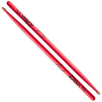 ZILDJIAN Z5AACDGP 5A ACORN NEON PINK барабанные палочки с деревянным наконечником, цвет неоновый розовый, материал орех