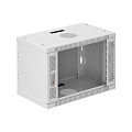SYSMATRIX WR 6309.710 Настенный шкаф, 9U, 600x350, дверь стеклянная в перфорированной раме, цвет серый