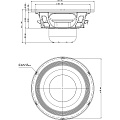 EighteenSound 8NW650/8  8" динамик, неодим, 300 Вт, 8 Ом, 96 дБ, 55-6300 Гц