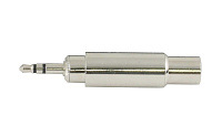 Neutrik NYS227 адаптер-переходник, 3.5 мм TRS штекер (мини-джек) - 1/4" TRS гнездо (Jack 6.35 мм стерео джек)