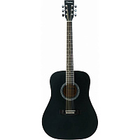 VESTON D-45 SP/BKS акустическая гитара, дредноут, цвет черный матовый