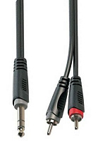ROXTONE RAYC110/1 ROXTONE RAYC110/1 Аудиокабель 6.3 мм Stereo Jack  2 x RCA, длина 1 метр
