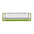 HOHNER Rocket Amp 2015/20 D (M2015036X)  губная гармоника, корпус пластик ABS ярко салатового цвета, крышки из нержавеющей стали. Доступ на 30 дней к бесплатным урокам