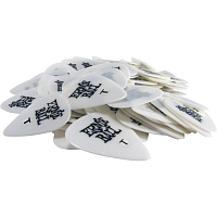 Ernie Ball 9101 медиатор, 0,46 мм, белый цвет, логотип Ernie Ball