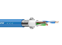 ROXTONE CAT5FB/100 Blue Кабель CAT5, 4x2x0,15 кв.мм, экранирование 95%, длина линии EtherSound не менее 70 м, TPU Jacket, D: 6.4 мм, длина 100 метров, цвет синий