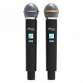 RITMIX RWM-222  VHF беспроводная микрофонная радиосистема с двумя вокальными микрофонами