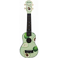 TERRIS PLUS-70 AVOCADO  укулеле сопрано, рисунок авокадо, пластик