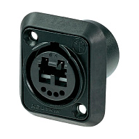 Neutrik NO2-4FDW-A панельный разъем OpticalCon, 2-канальный + 4 контакта под пайку, IP65