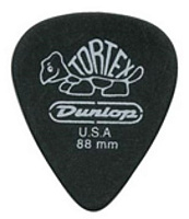DUNLOP 488P.88 TORTEX Pitch Black набор медиаторов .88 мм (12 шт)