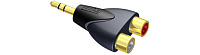 Procab CLP211 Переходник 2х RCA (розетка) mJack 3.5 мм (вилка)