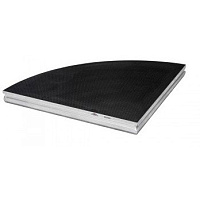 Dura Truss DS-PROSTAGE 100x100 ROUND Модуль сценический 1х1 м, радиусный,  рама из алюминиевого профиля, основание из фанеры, антискользящее черное покрытие, влагостойкое. Нагрузка 500 кг/кв.м