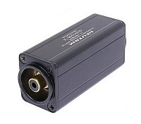 Neutrik NA2M-D0B-TX адаптер-переходник с трансформаторной развязкой, RCA Female «мама» с черным изолятором -> 3-контактный XLR Male «папа»
