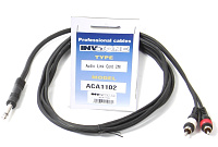 Invotone ACA1102  Аудио кабель mono jack 6.3 мм - 2 x RCA, длина 2 метра