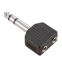 Adam Hall 7545  Y-переходник 2 x 3.5 stereo Jack(F) - 6.3 Jack stereo